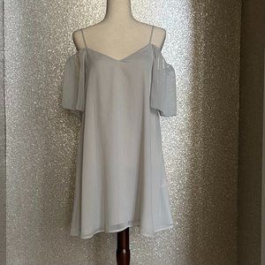 French Connection Dress with Adjustable Straps, Light Grey, Size 8